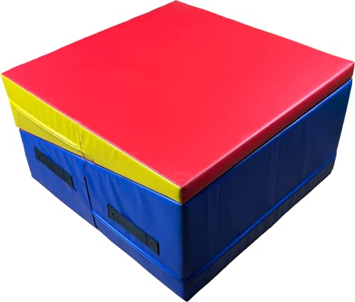 FitMats Transformable Folding Wedge – Convertible Cube Foam Incline Mat for Home Gym, Gymnastics & Stretching
