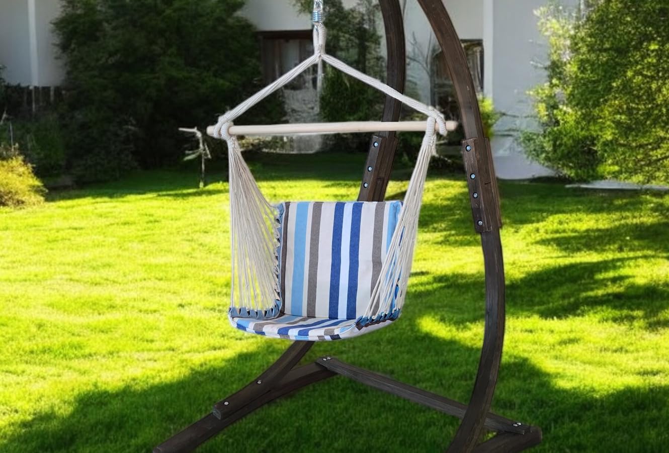 Petra Leisure Hanging Chair - Cozy Swing for Home & Garden Relaxation. 265LB Weight Capacity (Stand NOT Included)