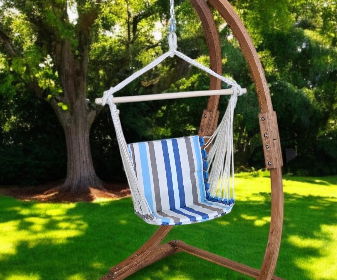 Petra Leisure Hanging Chair - Cozy Swing for Home & Garden Relaxation. 265LB Weight Capacity (Stand NOT Included)