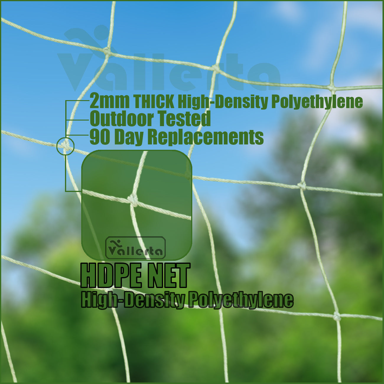 Vallerta Folding Soccer Goal, Portable, Light Weight, Steel Frame, Easy to Carry, Perfect for Solo/Team Practice Training