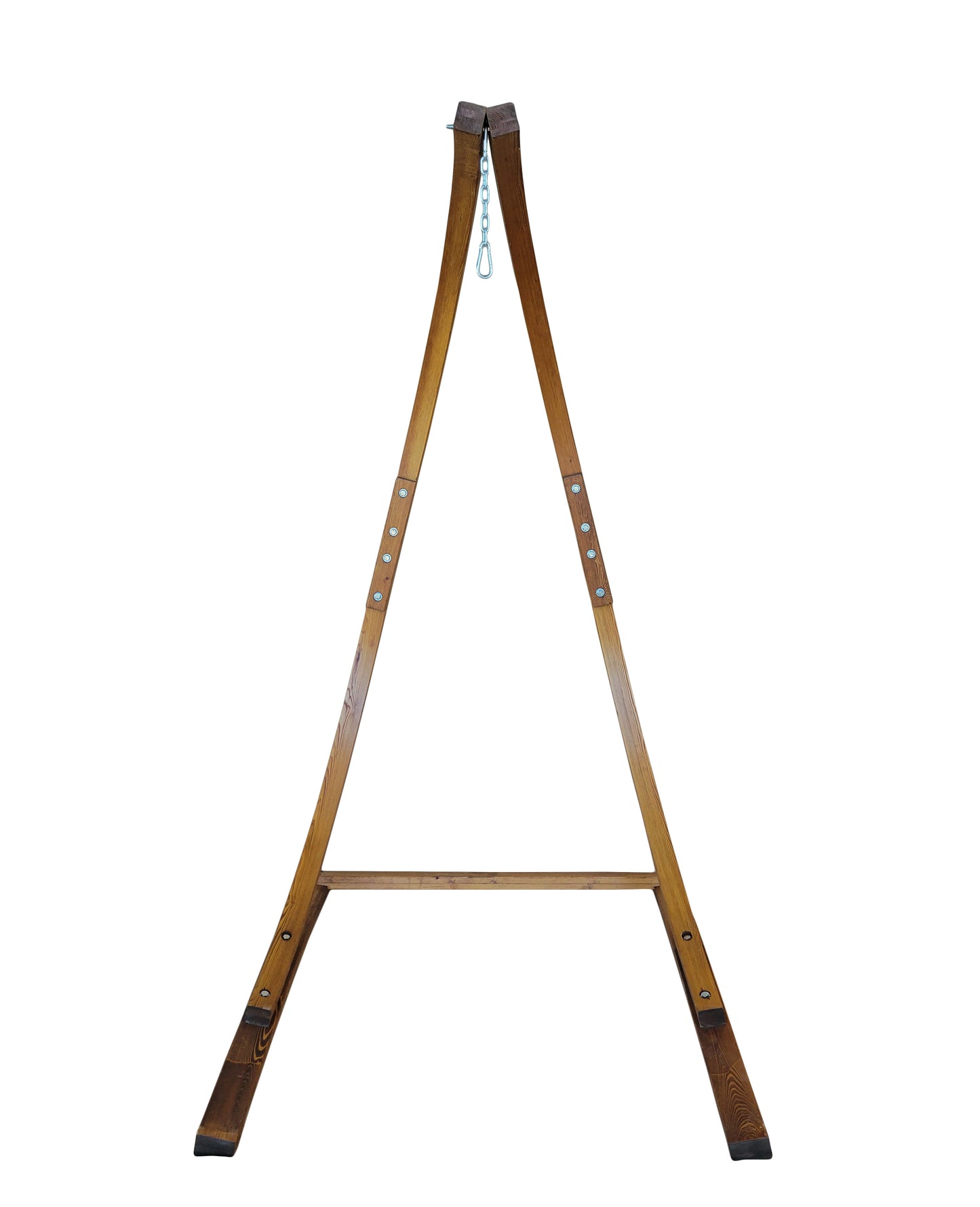 7 Ft. Water Treated Wooden Arc Hammock Chair Stand. Teak Stain