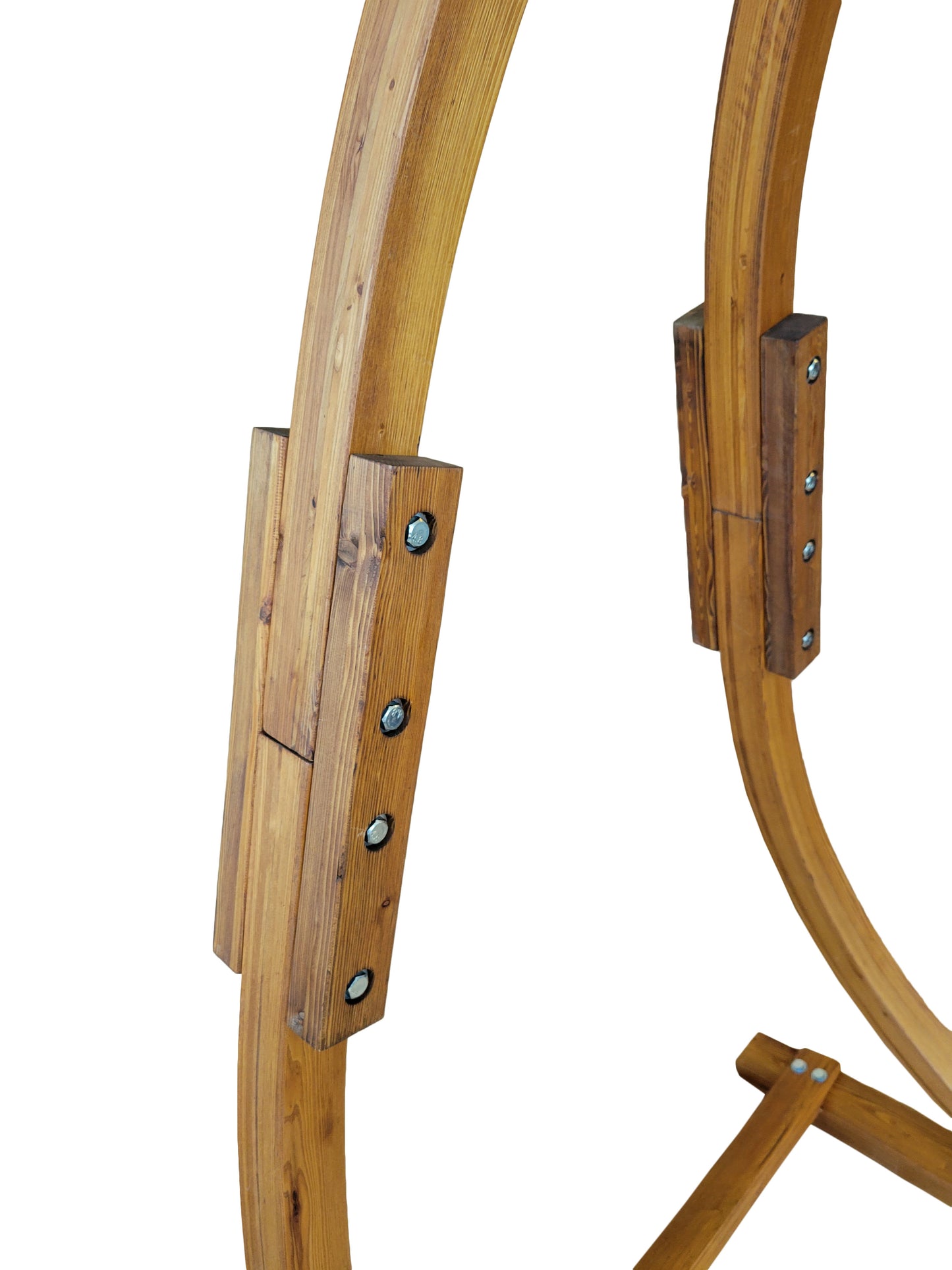 7 Ft. Water Treated Wooden Arc Hammock Chair Stand. Teak Stain