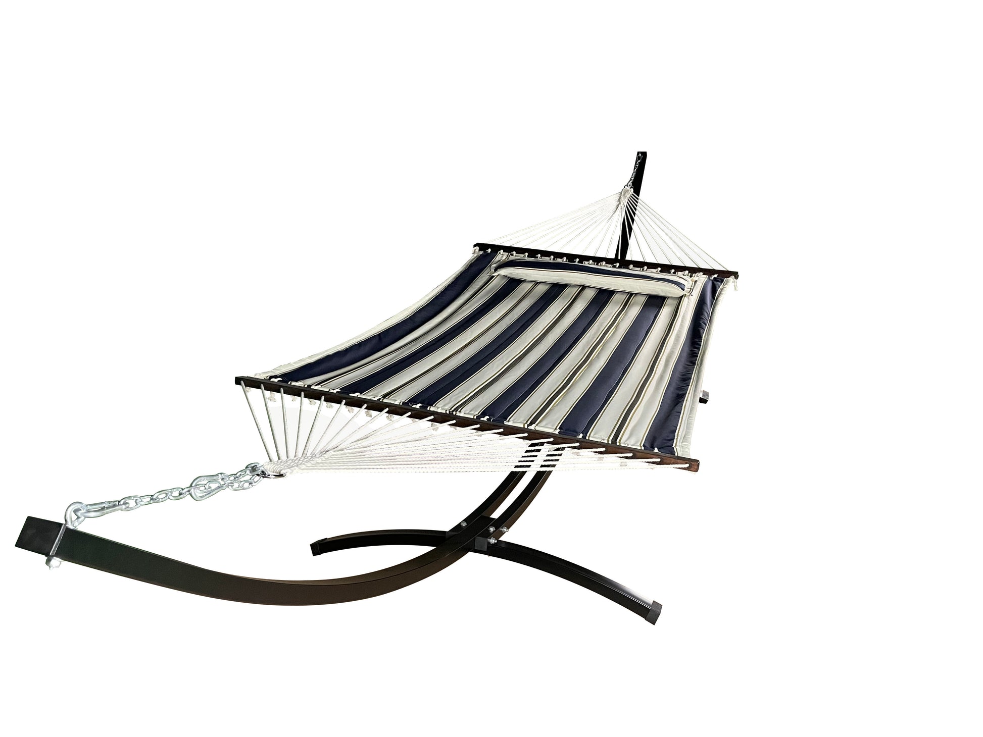 Petra Leisure® Black Stand w/Elegant Blue Hammock Bed w/Pillow