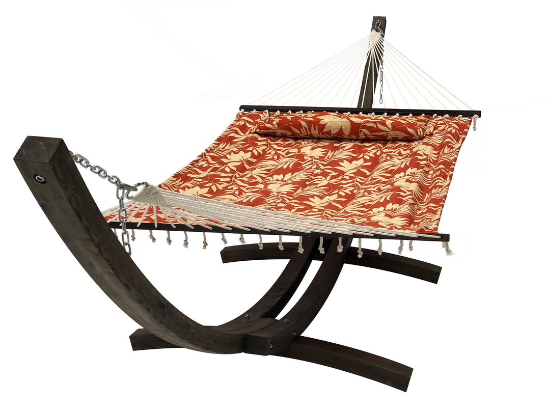 Petra Leisure® 14Ft Coffee Arc Stand w/Flower Hammock Bed w/Pillow