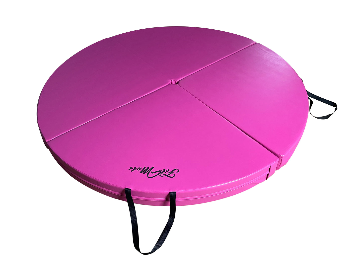 FitMats 5Ft Wide Cross Linked EPE Foam Safety Padding Portable Crash Mat. Foldable Exercise and Dance Pole Cushion w/PU Leather Skid Proof Covering.