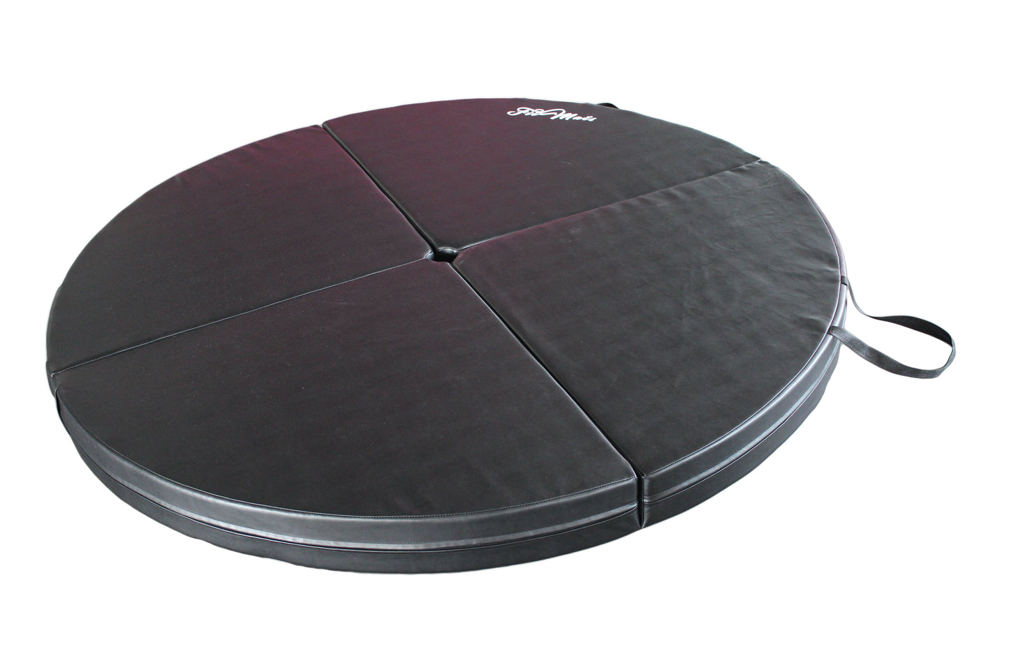 FitMats 5Ft Wide Cross Linked EPE Foam Safety Padding Portable Crash Mat. Foldable Exercise and Dance Pole Cushion w/PU Leather Skid Proof Covering.