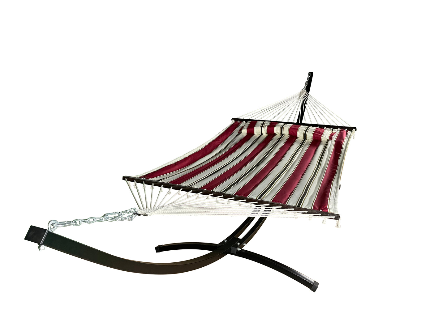 Petra Leisure® Black Stand w/Elegant Red Hammock Bed w/Pillow