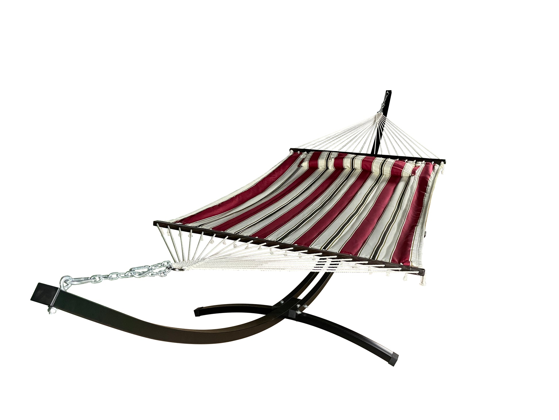 Petra Leisure® Black Stand w/Elegant Red Hammock Bed w/Pillow