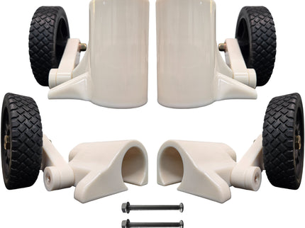 Vallerta Soccer Goal Wheel Kit – Heavy-Duty 6” Wheels, Fits 2” Steel Tubing Goals, All-Weather (Set of 4)