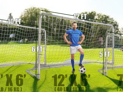 Vallerta Folding Soccer Goal, Portable, Light Weight, Steel Frame, Easy to Carry, Perfect for Solo/Team Practice Training