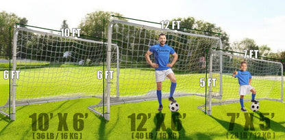 Vallerta Folding Soccer Goal, Portable, Light Weight, Steel Frame, Easy to Carry, Perfect for Solo/Team Practice Training