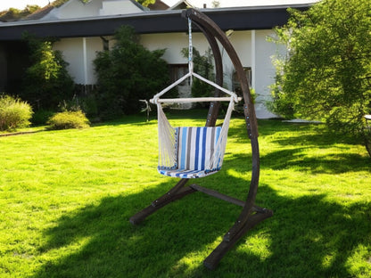 7 Ft. Water Treated Wooden Arc Hammock Chair Stand. Coffee Stain