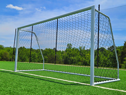 Vallerta 24 X 8 Ft. ALUMINUM Heavy Duty Soccer Goal with Premium Net, All Season, Rust Proof, Super Durable, Regulation Size.