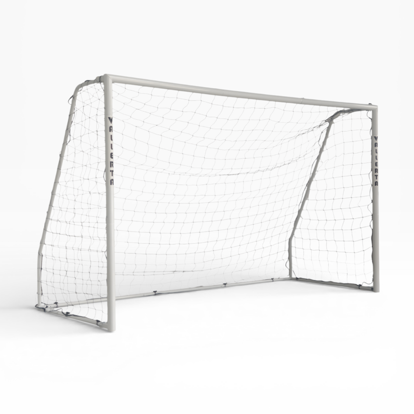 Vallerta - Folding Steel Soccer Goal, Flat Fold Frame, HDPE  Quick Clip Net, All Weather