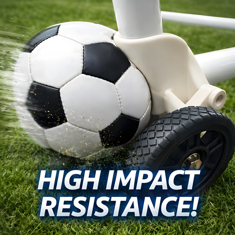 Vallerta Soccer Goal Wheel Kit – Heavy-Duty 6” Wheels, Fits 2” Steel Tubing Goals, All-Weather (Set of 4)