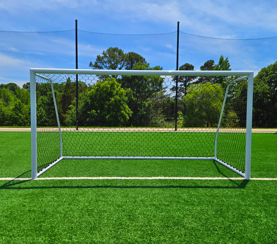 Vallerta 24 X 8 Ft. ALUMINUM Heavy Duty Soccer Goal with Premium Net, All Season, Rust Proof, Super Durable, Regulation Size.