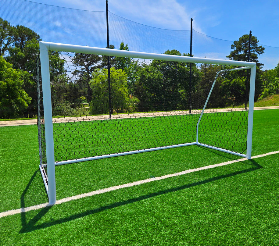 Vallerta 24 X 8 Ft. ALUMINUM Heavy Duty Soccer Goal with Premium Net, All Season, Rust Proof, Super Durable, Regulation Size.