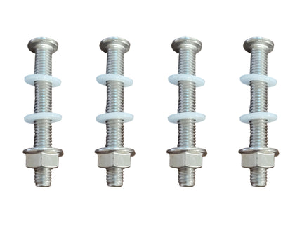 Vallerta / PASS Soccer Goal Bolt Hardware Kit – Crossbar Upgrade for 2” Steel Frame Goals – Replaces Push Pins (4 Bolts, Nuts & Washers)