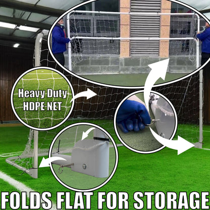 Vallerta Folding Soccer Goal, Portable, Light Weight, Steel Frame, Easy to Carry, Perfect for Solo/Team Practice Training