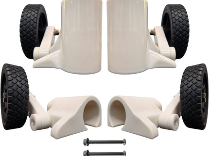 Vallerta Soccer Goal Wheel Kit – Heavy-Duty 6” Wheels, Fits 2” Steel Tubing Goals, All-Weather (Set of 4)