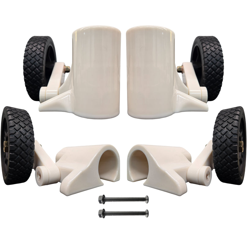 Vallerta Soccer Goal Wheel Kit – Heavy-Duty 6” Wheels, Fits 2” Steel Tubing Goals, All-Weather (Set of 4)