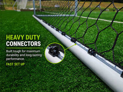 Vallerta 24 X 8 Ft. ALUMINUM Heavy Duty Soccer Goal with Premium Net, All Season, Rust Proof, Super Durable, Regulation Size.