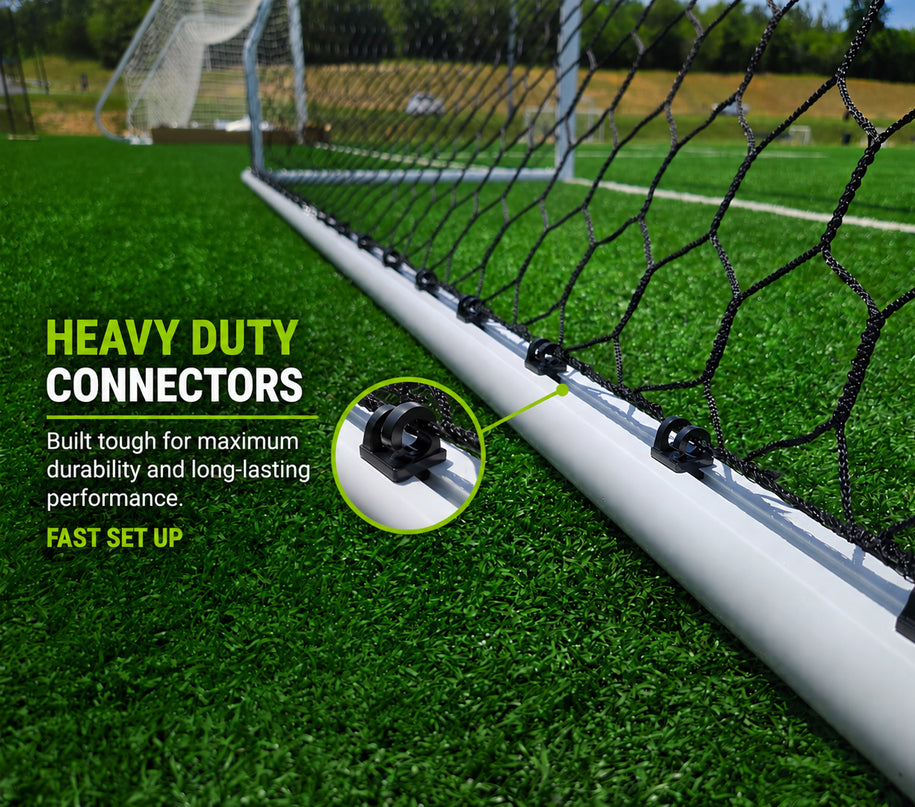 Vallerta 24 X 8 Ft. ALUMINUM Heavy Duty Soccer Goal with Premium Net, All Season, Rust Proof, Super Durable, Regulation Size.