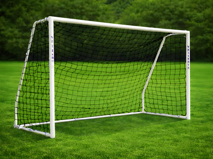Vallerta 60mm Folding Steel Soccer Goal, Flat Fold Frame, Black HDPE  Quick Clip Net, All Weather (multiple sizes)