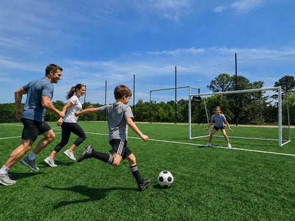 Vallerta 24 X 8 Ft. ALUMINUM Heavy Duty Soccer Goal with Premium Net, All Season, Rust Proof, Super Durable, Regulation Size.