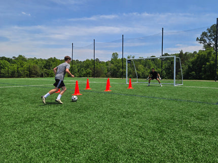 Vallerta 24 X 8 Ft. ALUMINUM Heavy Duty Soccer Goal with Premium Net, All Season, Rust Proof, Super Durable, Regulation Size.