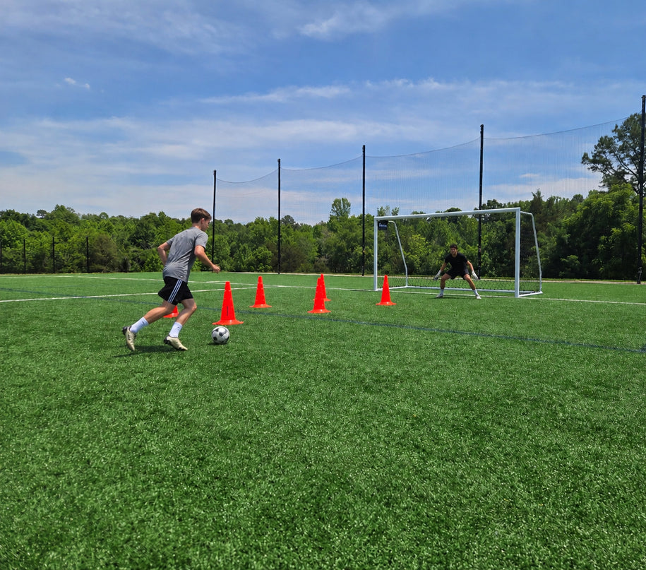 Vallerta 24 X 8 Ft. ALUMINUM Heavy Duty Soccer Goal with Premium Net, All Season, Rust Proof, Super Durable, Regulation Size.