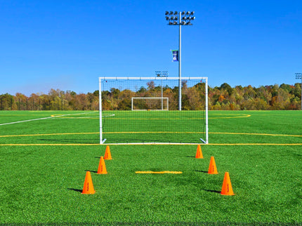 PASS® 8 x 5 Ft. 3MM Industrial Steel Frame Training Rebounder w/ 5 Angle Positions. Portable Soccer, Baseball, Softball, Basketball, Lacrosse Practice Aid