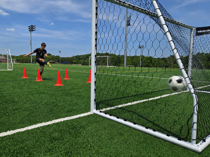Vallerta 24 X 8 Ft. ALUMINUM Heavy Duty Soccer Goal with Premium Net, All Season, Rust Proof, Super Durable, Regulation Size.