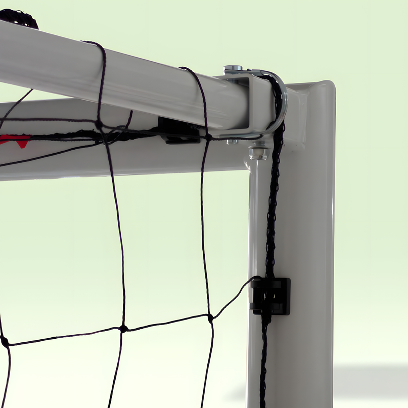 Vallerta 60mm Folding Steel Soccer Goal, Flat Fold Frame, Black HDPE  Quick Clip Net, All Weather (multiple sizes)