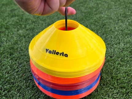 Pro Disc Cones Set of 50 - Agility Training Cones with Carry Holder – Sports Practice Equipment