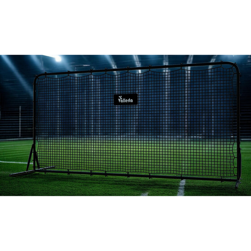 Vallerta® 12x6 Steel Frame Soccer Rebounder Backstop Wall w/Carry Case. Perfect for Solo/Team Kickback Practice and Pass Training. Improve Touch/Passing & Ball Control Skills! US Owned