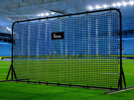 Vallerta® 12x6 Steel Frame Soccer Rebounder Backstop Wall w/Carry Case. Perfect for Solo/Team Kickback Practice and Pass Training. Improve Touch/Passing & Ball Control Skills! US Owned