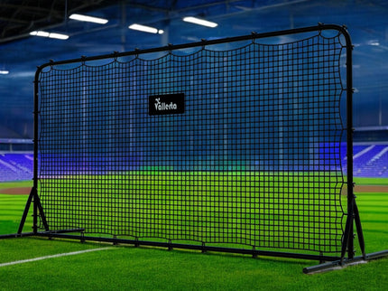 Vallerta® 12x6 Steel Frame Soccer Rebounder Backstop Wall w/Carry Case. Perfect for Solo/Team Kickback Practice and Pass Training. Improve Touch/Passing & Ball Control Skills! US Owned