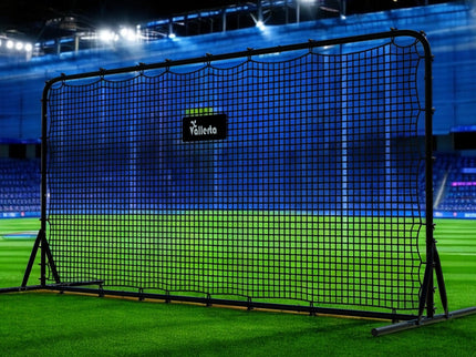Vallerta® 12x6 Steel Frame Soccer Rebounder Backstop Wall w/Carry Case. Perfect for Solo/Team Kickback Practice and Pass Training. Improve Touch/Passing & Ball Control Skills! US Owned