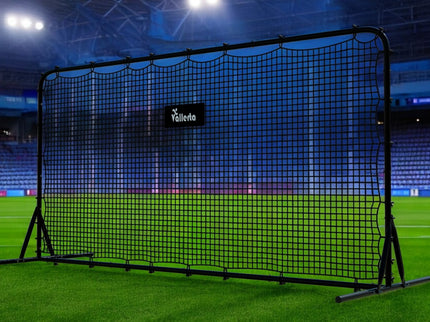 Vallerta® 12x6 Steel Frame Soccer Rebounder Backstop Wall w/Carry Case. Perfect for Solo/Team Kickback Practice and Pass Training. Improve Touch/Passing & Ball Control Skills! US Owned