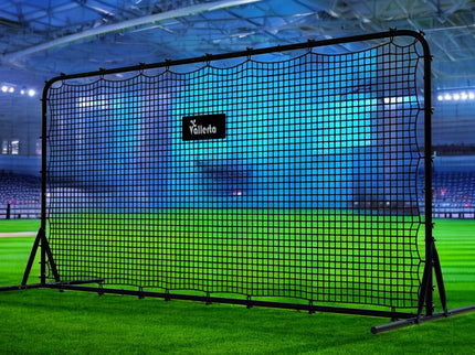 Vallerta® 12x6 Steel Frame Soccer Rebounder Backstop Wall w/Carry Case. Perfect for Solo/Team Kickback Practice and Pass Training. Improve Touch/Passing & Ball Control Skills! US Owned