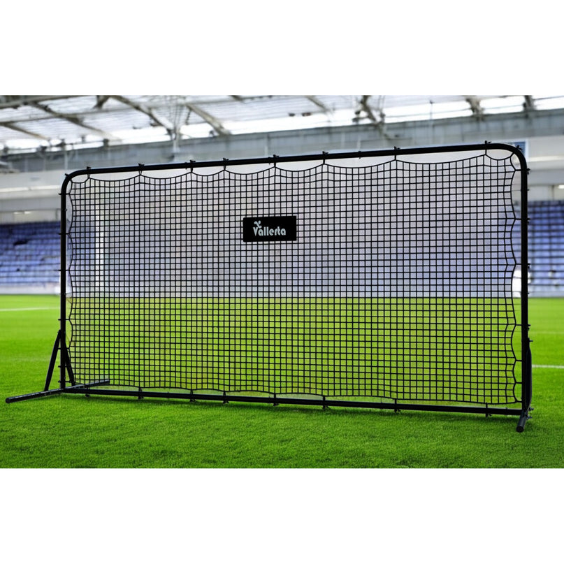 Vallerta® 12x6 Steel Frame Soccer Rebounder Backstop Wall w/Carry Case. Perfect for Solo/Team Kickback Practice and Pass Training. Improve Touch/Passing & Ball Control Skills! US Owned