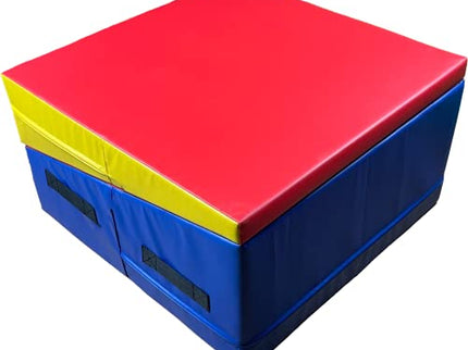 FitMats Transformable Folding Wedge – Convertible Cube Foam Incline Mat for Home Gym, Gymnastics & Stretching
