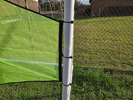 Vallerta® Soccer Goal 12x6Ft Portable Weatherproof PVC Frame with Carry Bag and SkillShot . (12'X6')
