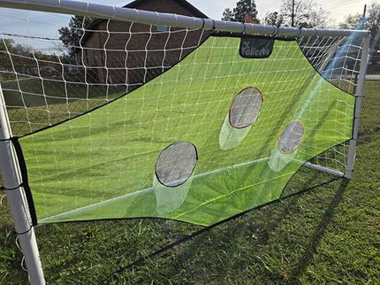 Vallerta® Soccer Goal 12x6Ft Portable Weatherproof PVC Frame with Carry Bag and SkillShot . (12'X6')