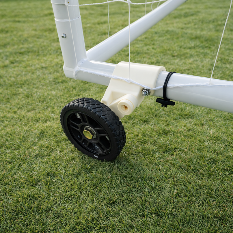 Vallerta Soccer Goal Wheel Kit – Heavy-Duty 6” Wheels, Fits 2” Steel Tubing Goals, All-Weather (Set of 4)
