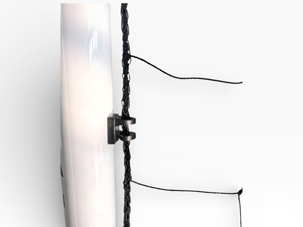 Vallerta 60mm Pre-Installed Quick-Clip Net System & Black HDPE Net. Multiple Sizes (7x5, 10x6, 12x6, 16x7, 18x7) (Copy)