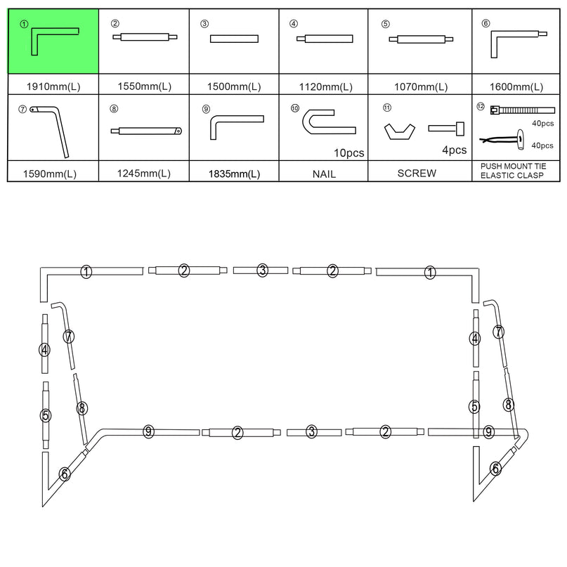 Replacement Parts [ 24'x8' Backyard/Match Goals Only]