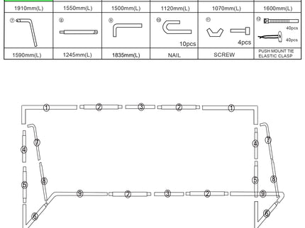 Replacement Parts [ 24'x8' Backyard/Match Goals Only]