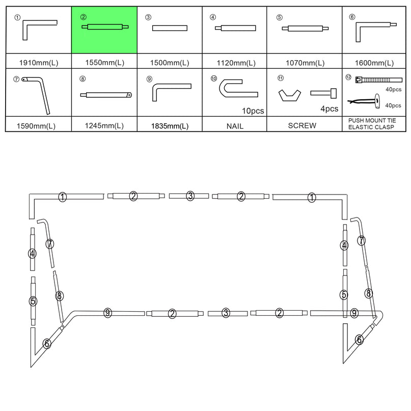 Replacement Parts [ 24'x8' Backyard/Match Goals Only]